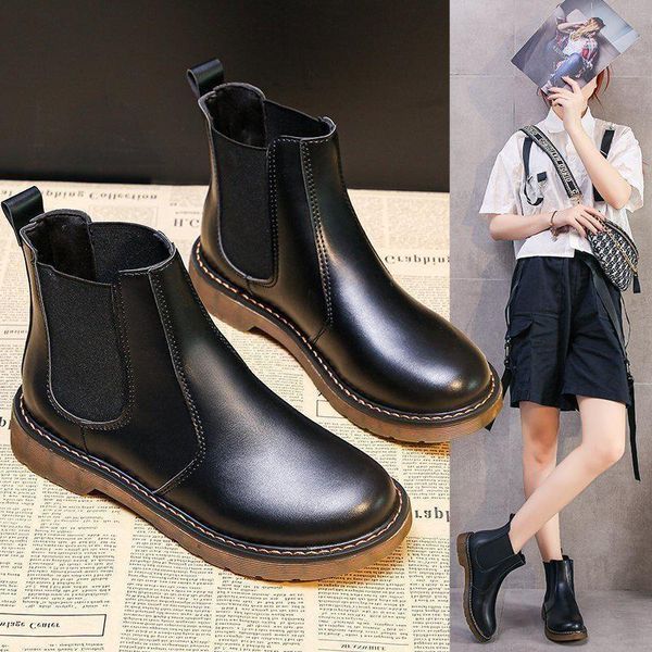 boots women's shoes 2021 winter korean version medium heel thick british style student flat bottom sleeve, Black
boots women's shoes 2021 winter korean version medium heel thick british style student flat bottom sleeve, Black