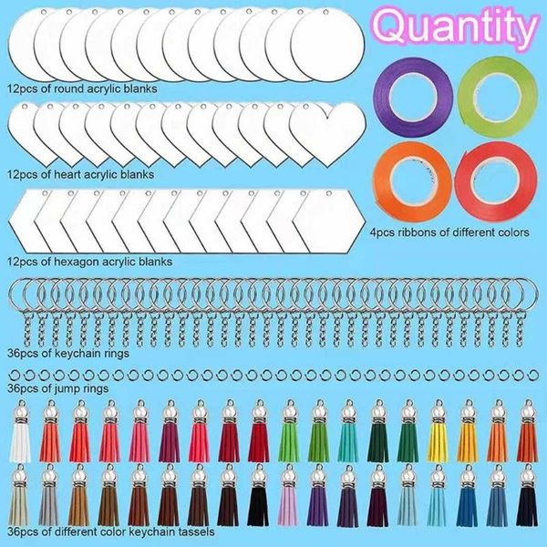keychains r2le acrylic keychain blanks 148 pcs bulk clear circle round heart shape disc diy kit with blank tassels, Silver
keychains r2le acrylic keychain blanks 148 pcs bulk clear circle round heart shape disc diy kit with blank tassels, Silver