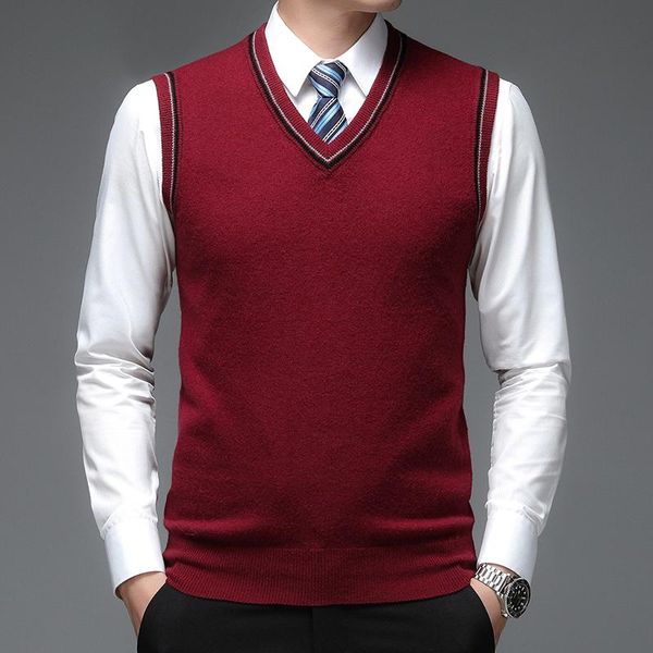 men's vests 100% wool autum fashion brand plain solid pullover sweater v neck knit vest men sleeveless casual clothing, Black;white
men's vests 100% wool autum fashion brand plain solid pullover sweater v neck knit vest men sleeveless casual clothing, Black;white