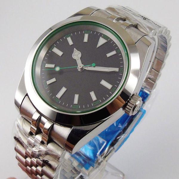wristwatches 39mm green second hand automatic men watch nh35a movemen brushed bracelet flat sapphire crystal glidelock clasp, Slivery;brown
wristwatches 39mm green second hand automatic men watch nh35a movemen brushed bracelet flat sapphire crystal glidelock clasp, Slivery;brown