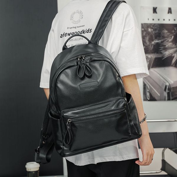 new soft leather large capacity backpack fashion korean mens bag trendy casual computer backpack student schoolbag fashion
new soft leather large capacity backpack fashion korean mens bag trendy casual computer backpack student schoolbag fashion