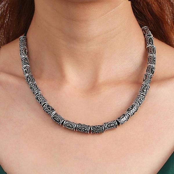 vintage retro nordic necklace viking letters beads pendant choker rune accessories norse amulet birthday jewelry men women gift necklaces, Silver
vintage retro nordic necklace viking letters beads pendant choker rune accessories norse amulet birthday jewelry men women gift necklaces, Silver