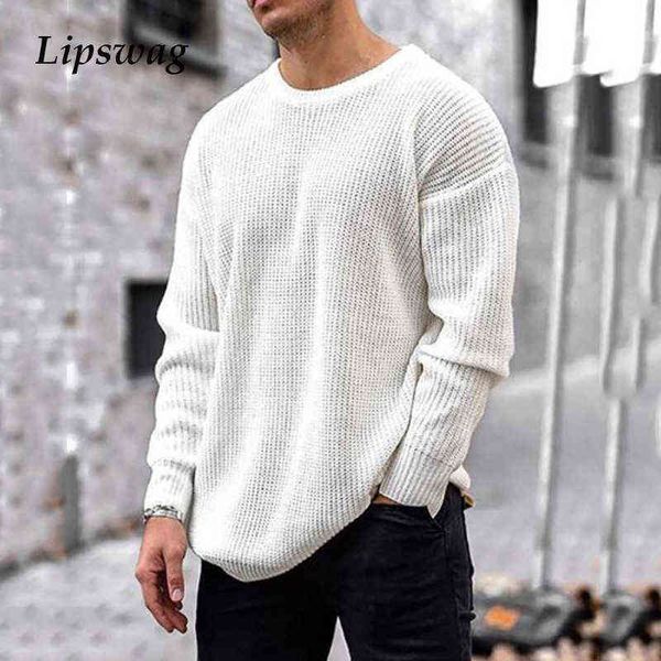 mens casual o-neck solid sweater autumn winter fashion knitted pullover for men harajuku long sleeve jumper streetwear 211109, White;black
mens casual o-neck solid sweater autumn winter fashion knitted pullover for men harajuku long sleeve jumper streetwear 211109, White;black