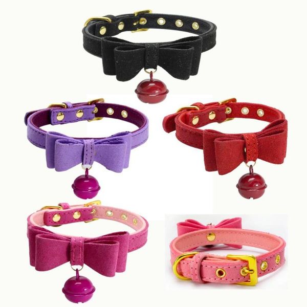 suede lovely bow bell cat collar necklace leatherwear adjustable collars for pet supplies & leads
suede lovely bow bell cat collar necklace leatherwear adjustable collars for pet supplies & leads