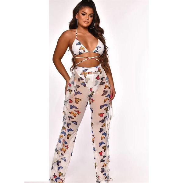 two piece printed swimsuit european american sling short halter comfortable breathable split vest and trousers, White;black
two piece printed swimsuit european american sling short halter comfortable breathable split vest and trousers, White;black