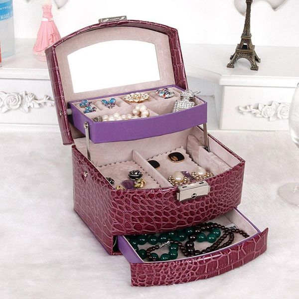 jewelry pouches, bags classical fashion women 3 layer leather box makeup organizer storage case 200805-41, Pink;blue
jewelry pouches, bags classical fashion women 3 layer leather box makeup organizer storage case 200805-41, Pink;blue