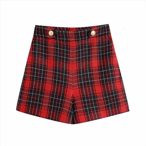 evfer spring fashion plaid za women shorts red femlae stylish double button high waist short pants suit chic, White;black
evfer spring fashion plaid za women shorts red femlae stylish double button high waist short pants suit chic, White;black