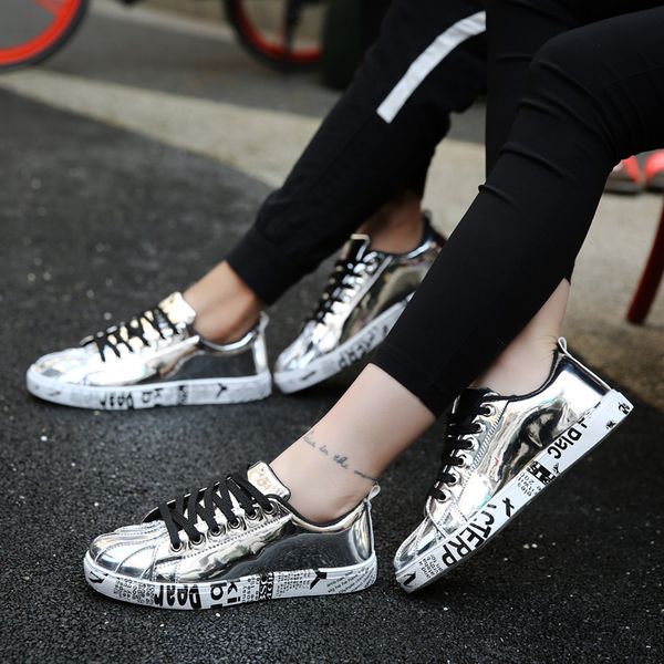 2021 Summer Women Men Running Shoes Fashion Students Outdoor Sports Sneakers Patent Leather Glossy Black Golden Silver Size 36-46 Code 54-558
2021 Summer Women Men Running Shoes Fashion Students Outdoor Sports Sneakers Patent Leather Glossy Black Golden Silver Size 36-46 Code 54-558