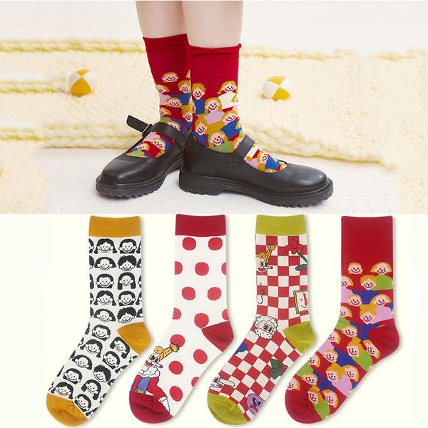 men's socks cartoon cute polka dot illustration japanese cotton spring and autumn women's, Black
men's socks cartoon cute polka dot illustration japanese cotton spring and autumn women's, Black