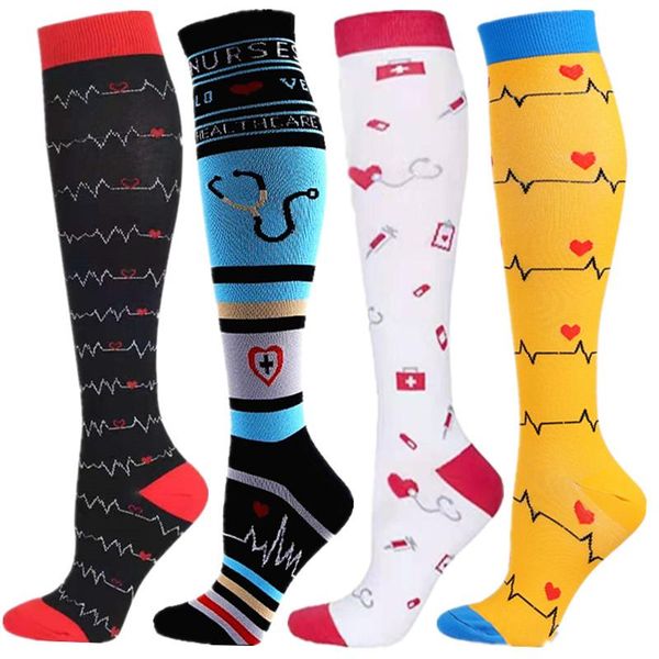 men's socks compression women men knee high sports for edema diabetes varicose veins fit running marathon cycling, Black
men's socks compression women men knee high sports for edema diabetes varicose veins fit running marathon cycling, Black