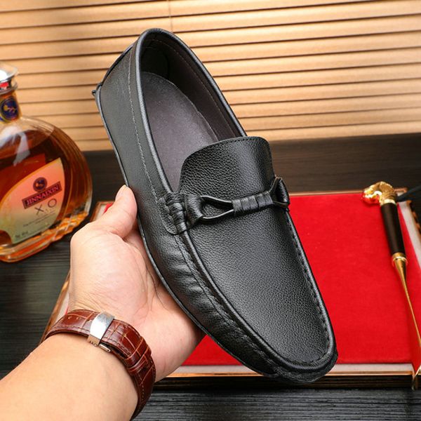 high grade first layer cowhide 2021 new casual leather men's cowhide driving pea shoes soft sole, Black
high grade first layer cowhide 2021 new casual leather men's cowhide driving pea shoes soft sole, Black