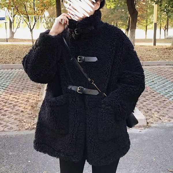 women's jackets imitation lambswool winter women coat 2021 korean thick female jacket, Black;brown
women's jackets imitation lambswool winter women coat 2021 korean thick female jacket, Black;brown