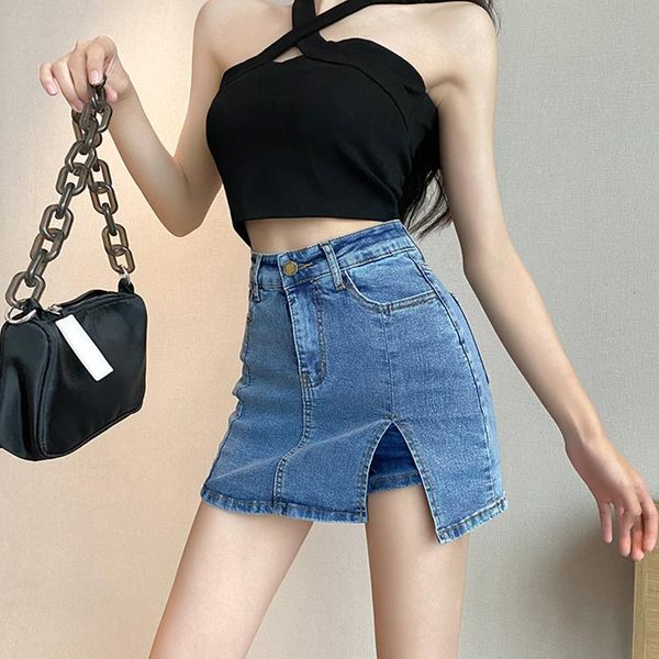 skirts ailegogo spring summer vintage women split blue mini denim skirt casual female button slim ladies short jeans, Black
skirts ailegogo spring summer vintage women split blue mini denim skirt casual female button slim ladies short jeans, Black