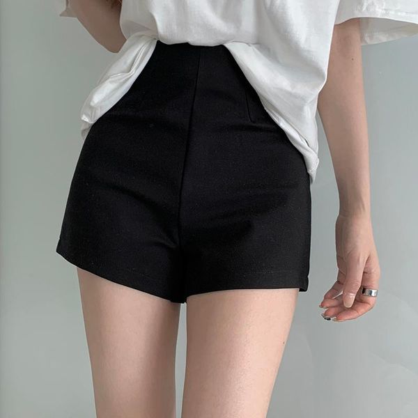 women's shorts summer black high stretch women chic 2021 casual waist slim pant girl solid all-match female, White;black
women's shorts summer black high stretch women chic 2021 casual waist slim pant girl solid all-match female, White;black