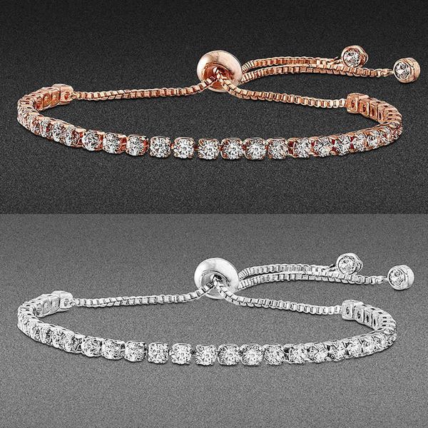 fashion charm cz tennis bracelet for women crystal zircon jewelry adjustable gold silver color box chain bracelets gift, Black
fashion charm cz tennis bracelet for women crystal zircon jewelry adjustable gold silver color box chain bracelets gift, Black
