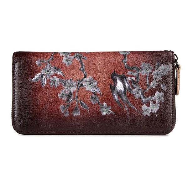 wallets bird pattern leather women zipper genuine coin purse female cowhide long flower wallet lady wristlet, Red;black
wallets bird pattern leather women zipper genuine coin purse female cowhide long flower wallet lady wristlet, Red;black