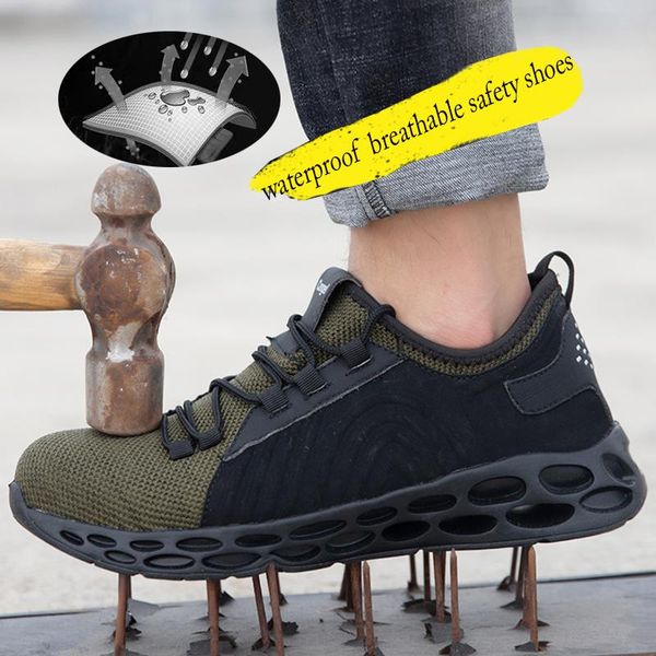 boots waterproof breathable mesh safety shoes men light sneaker indestructible steel toe soft anti-piercing work, Black
boots waterproof breathable mesh safety shoes men light sneaker indestructible steel toe soft anti-piercing work, Black