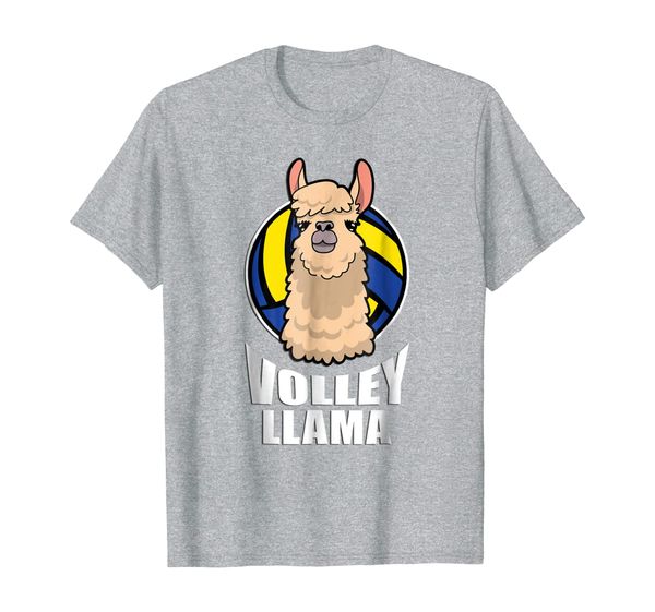 volley llama volleyball t-shirt, White;black
