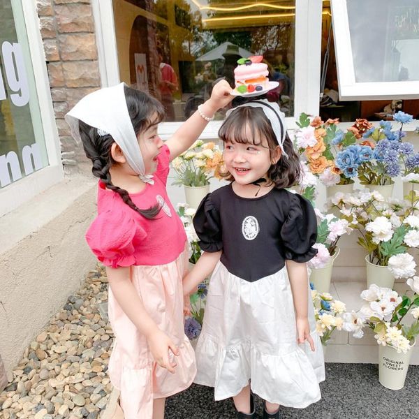 girl's dresses korean children's clothing 2021 summer girls foreign style retro puff sleeve stitching long dress patch work childr, Red;yellow
girl's dresses korean children's clothing 2021 summer girls foreign style retro puff sleeve stitching long dress patch work childr, Red;yellow