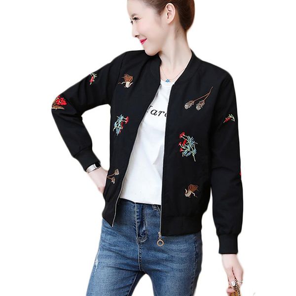 women's jackets fashion embroidery baseball jacket women 2021 autumn bomber long sleeve casual short coats outerwear clothes, Black;brown
women's jackets fashion embroidery baseball jacket women 2021 autumn bomber long sleeve casual short coats outerwear clothes, Black;brown