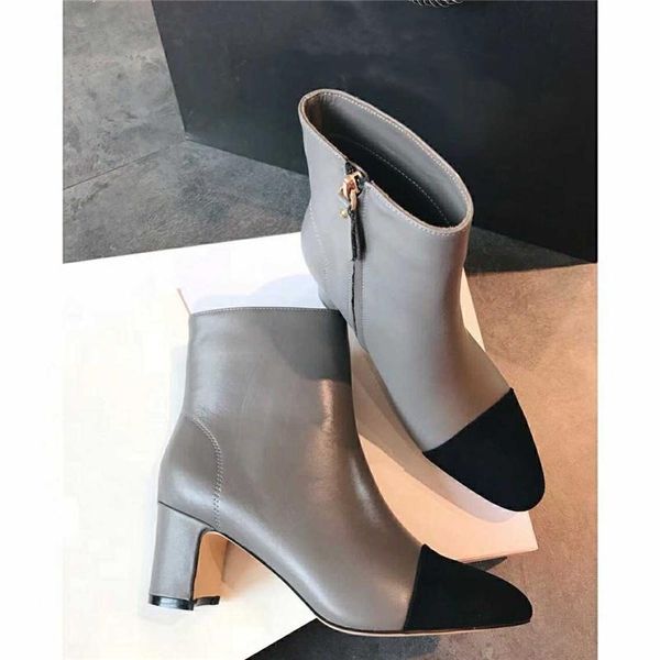boots woman ankle high heels luxury designer brand genuine leather ladies shoes fashion round toe zip 2021 zapatos de mujer, Black
boots woman ankle high heels luxury designer brand genuine leather ladies shoes fashion round toe zip 2021 zapatos de mujer, Black