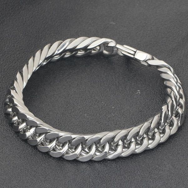link, chain stainless steel bracelets hip hop blank color punk link simple on the hand jewelry gifts bracelet, Black
link, chain stainless steel bracelets hip hop blank color punk link simple on the hand jewelry gifts bracelet, Black