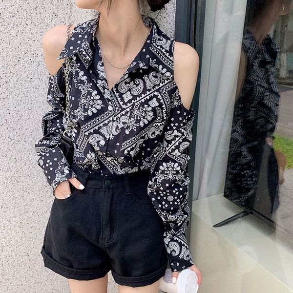 chiffon blouse for women with open shoulders spring summer 2021 women fashion long sleeve oversized shirt, White
chiffon blouse for women with open shoulders spring summer 2021 women fashion long sleeve oversized shirt, White