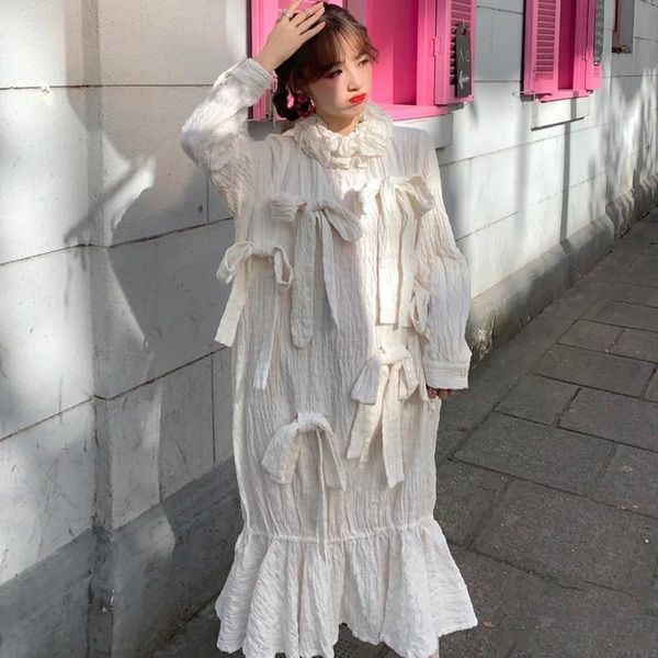 casual dresses fai * bowknot flower bud collar dress women's autumn and winter pure cotton pleated long with fishtail inside, Black;gray
casual dresses fai * bowknot flower bud collar dress women's autumn and winter pure cotton pleated long with fishtail inside, Black;gray