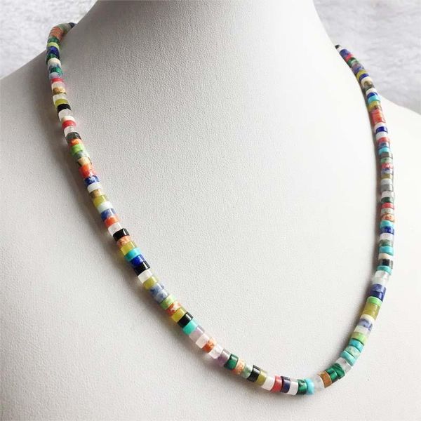 chains 2*4mm heishi sea sediment imperial turquoise jasper necklace disc natural stone jewelry noble exquisite chain choker collier, Silver
chains 2*4mm heishi sea sediment imperial turquoise jasper necklace disc natural stone jewelry noble exquisite chain choker collier, Silver