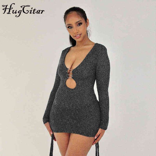 hugcitar long sleeve v neck bodycon drawstring hollow out mini dress 2021 autumn winter women fashion outfit y2k slim streetwear y1204, Black;gray
hugcitar long sleeve v neck bodycon drawstring hollow out mini dress 2021 autumn winter women fashion outfit y2k slim streetwear y1204, Black;gray