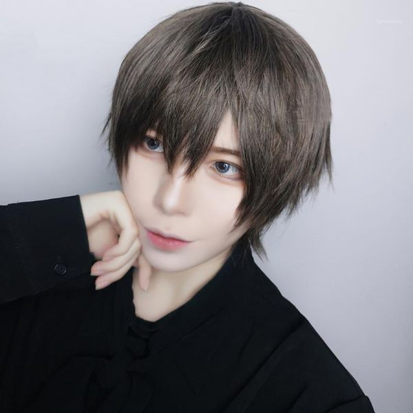 wigs brown short synthetic heat resistant daily bangs fake hair for boy girl cosplay anime party dk halloween1, Black
wigs brown short synthetic heat resistant daily bangs fake hair for boy girl cosplay anime party dk halloween1, Black
