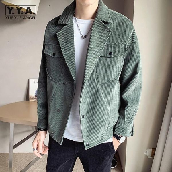 men's jackets vintage corduroy jacket men spring autumn loose fit korean style casual outerwear turn-down collar long sleeve bikers coa, Black;brown
men's jackets vintage corduroy jacket men spring autumn loose fit korean style casual outerwear turn-down collar long sleeve bikers coa, Black;brown