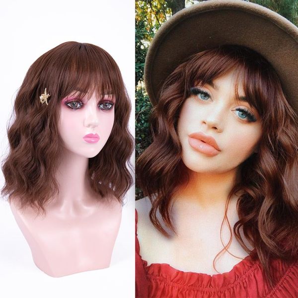 synthetic wigs leeons short wavy wig with bangs for women natural hair lolita cosplay heat resistant fiber, Black
synthetic wigs leeons short wavy wig with bangs for women natural hair lolita cosplay heat resistant fiber, Black