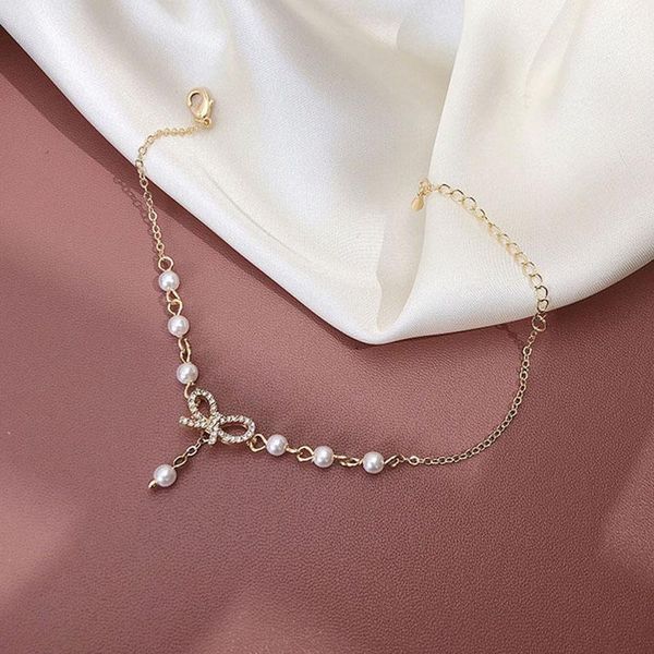 link, chain trendy fashion ins bow bracelet for women student korean version of simple pearl temperament sweet wild jewelry, Black
link, chain trendy fashion ins bow bracelet for women student korean version of simple pearl temperament sweet wild jewelry, Black