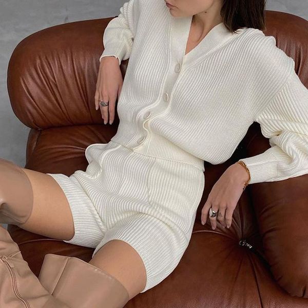 women's tracksuits yana fashion solid knitted suits women elegant v neck single breasted casual cardigan suit pockets shorts ladies, Gray
women's tracksuits yana fashion solid knitted suits women elegant v neck single breasted casual cardigan suit pockets shorts ladies, Gray