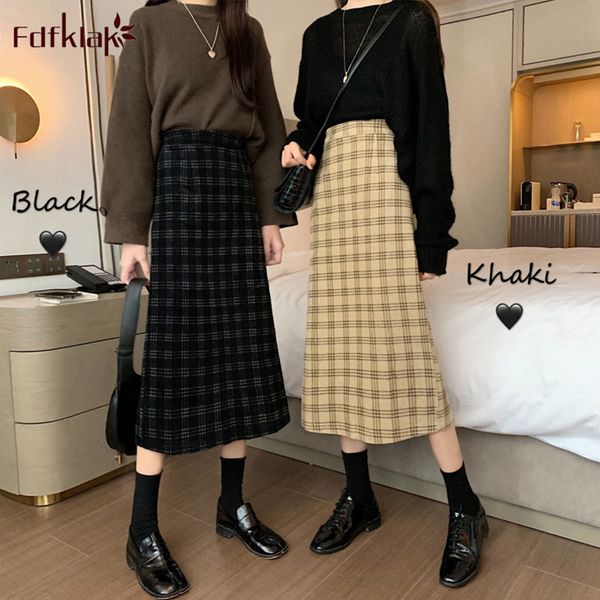skirts autumn winter slim ladies skirts high waist corduroy plaid female korean split long women spring clothes 59q8, Black
skirts autumn winter slim ladies skirts high waist corduroy plaid female korean split long women spring clothes 59q8, Black
