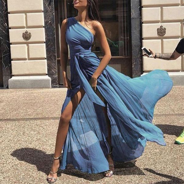 casual dresses women's party holiday chiffon beach floor dress bow knot one-shoulder fashion female 2021 big swing vestidos, Black;gray
casual dresses women's party holiday chiffon beach floor dress bow knot one-shoulder fashion female 2021 big swing vestidos, Black;gray