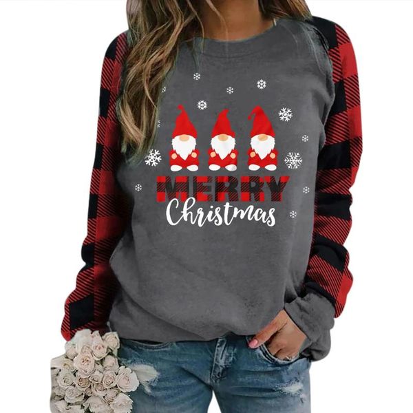 women's blouses & shirts christmas plaid print women bottoming cotton casual ladies pullover long sleeve santa claus female sweatshirt, White
women's blouses & shirts christmas plaid print women bottoming cotton casual ladies pullover long sleeve santa claus female sweatshirt, White