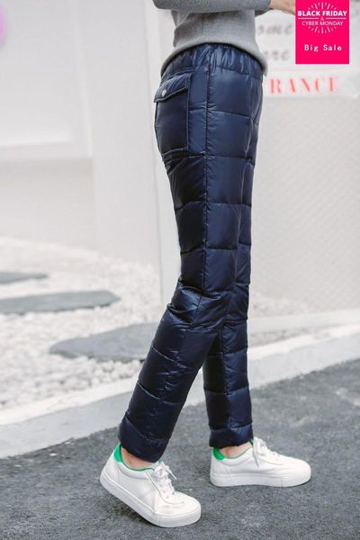 arrival fashion brand winter elastic real duck down pants female keep warm stitching great quality stretch wq181 women's & capris, Black;white
arrival fashion brand winter elastic real duck down pants female keep warm stitching great quality stretch wq181 women's & capris, Black;white