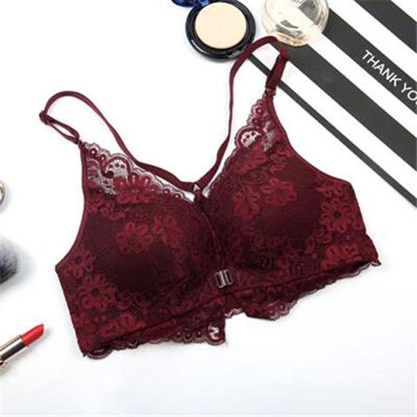 bras e lovegirl women lace wireless front closure bra comfortable lingerie plus size slim fit push up backless bralette, Red;black
bras e lovegirl women lace wireless front closure bra comfortable lingerie plus size slim fit push up backless bralette, Red;black