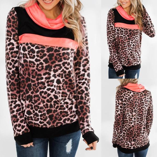women's hoodies & sweatshirts hooded sweatshirt women long sleeve pullover leopard print sleeves hoodie top, Black 
women's hoodies & sweatshirts hooded sweatshirt women long sleeve pullover leopard print sleeves hoodie top, Black
