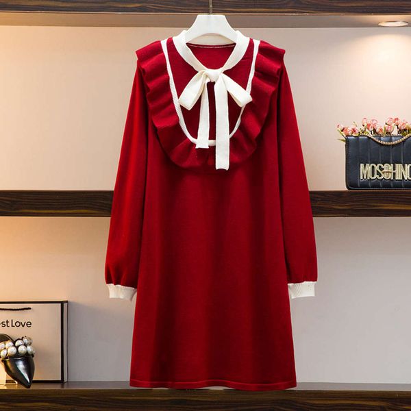 casual dresses dress autumn winter large women's age reducing knitted skirt ua5n, Black;gray 
casual dresses dress autumn winter large women's age reducing knitted skirt ua5n, Black;gray