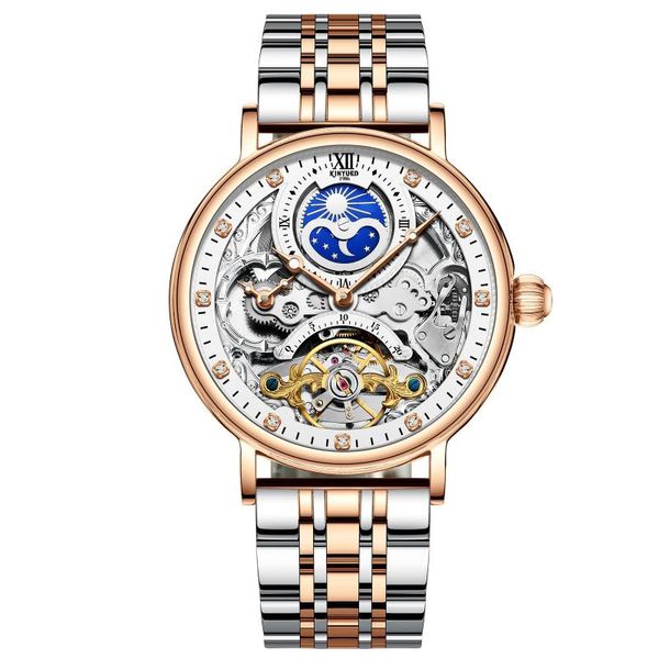 wristwatches kinyued men's multifunction dual time zone stainless steel tourbillon movement mechanical automatic watch business watches, Slivery;brown
wristwatches kinyued men's multifunction dual time zone stainless steel tourbillon movement mechanical automatic watch business watches, Slivery;brown