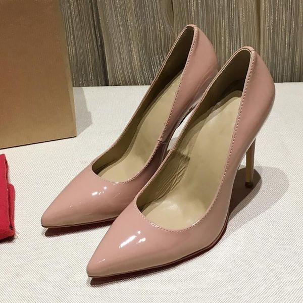classic shallow slip on pumps nude patent leather all match high thin heels office ladies shoes solid formal dress footwear sandals, Black
classic shallow slip on pumps nude patent leather all match high thin heels office ladies shoes solid formal dress footwear sandals, Black