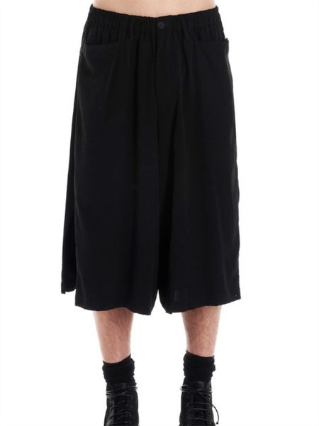 men's shorts style dark small design zippered loose double size wide leg pants, White;black
men's shorts style dark small design zippered loose double size wide leg pants, White;black