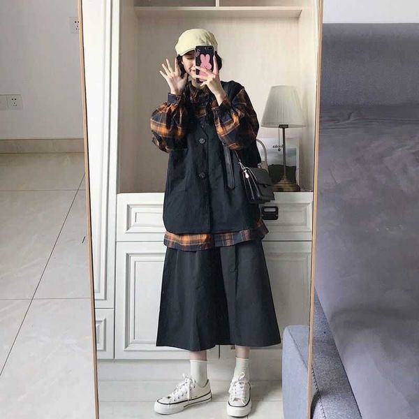 one-piece/suits female preppy style spring sets korean loose punk tooling vest + check shirt a-line skirt three-piece suit 210526, White
one-piece/suits female preppy style spring sets korean loose punk tooling vest + check shirt a-line skirt three-piece suit 210526, White