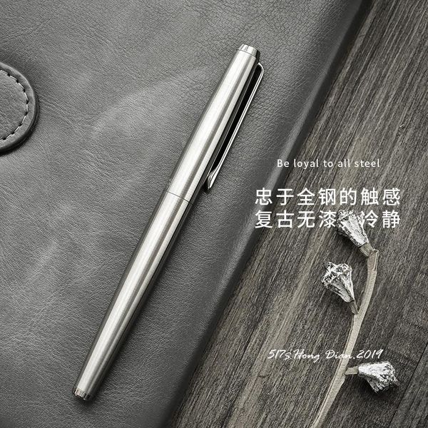 hongdian517s silver stainless steel fountain pen high-end precision f/ef nib school office ink pens gift stationery
hongdian517s silver stainless steel fountain pen high-end precision f/ef nib school office ink pens gift stationery