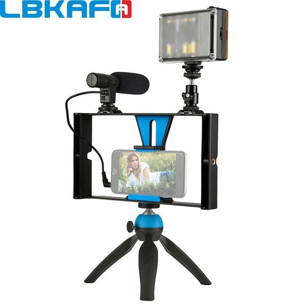 smartphone video rig + led studio light microphone mini tripod mount kits with cold shoe head for stabilizers
smartphone video rig + led studio light microphone mini tripod mount kits with cold shoe head for stabilizers
