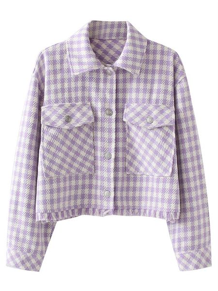 women's jackets 2021 spring and autumn fashion ladies temperament houndstooth lapel pocket cropped jacket, Black;brown
women's jackets 2021 spring and autumn fashion ladies temperament houndstooth lapel pocket cropped jacket, Black;brown