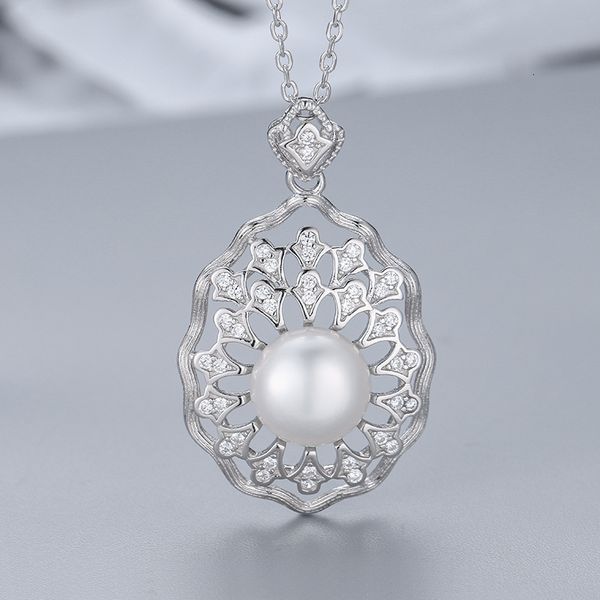 s925 sier freshwater pearl pendant fashion simple micro set zircon necklace diy jewelry, Silver
s925 sier freshwater pearl pendant fashion simple micro set zircon necklace diy jewelry, Silver